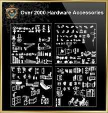 Over 1200+ Hardware Accessories CAD Blocks